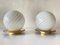 Italian Ball Glass and Brass Table Lamps, Italy, 1960s, Set of 2, Image 6