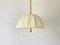 Mid-Century Modern Brass Body & Fabric Adjustable Shade Pendant Lamp by Wkr, Germany, 1970s, Image 4