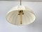 Mid-Century Modern Brass Body & Fabric Adjustable Shade Pendant Lamp by Wkr, Germany, 1970s 7