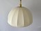 Mid-Century Modern Brass Body & Fabric Adjustable Shade Pendant Lamp by Wkr, Germany, 1970s 5