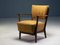 Art Deco Brown and Yellow Armchairs, Set of 2 2