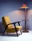 Art Deco Sessel in Braun & Gelb 7