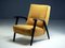Art Deco Sessel in Braun & Gelb 1