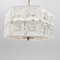 Hanging Lamp in Glass Crystal & Brass by Carl Fagerlund for Orrefors, Sweden, 1960s 3