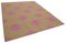 Alfombra Dhurrie Kilim de tejido plano hecha a mano en marrón, década de 2000, Imagen 2