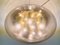 Large Ceiling Lamp with 9-Lights in Brass & Smoke Glass, 1960s, Image 4