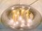 Große Deckenlampe mit 9 Leuchten aus Messing & Rauchglas, 1960er 6