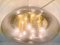 Large Ceiling Lamp with 9-Lights in Brass & Smoke Glass, 1960s 6