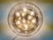 Große Deckenlampe mit 9 Leuchten aus Messing & Rauchglas, 1960er 7