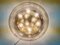 Large Ceiling Lamp with 9-Lights in Brass & Smoke Glass, 1960s 7