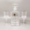 Crystal Decanter with 2 Crystal Glasses from RCR, Italy, 1970s, Set of 3 1