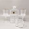 Crystal Decanter with 2 Crystal Glasses from RCR, Italy, 1970s, Set of 3, Image 2