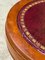 Tavolino Regency in pelle rossa con cassetti, fatto a mano, Immagine 2