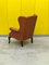 Vintage Light Brown Leather Chesterfield Wing Chair, Image 8