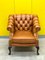Vintage Regency Chesterfield Brown Leather Club Armchair, 1980s, Image 1