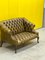 Italian Leather Chesterfield Green Two Seater Sofa. 10