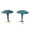 Lampes de Bureau Bleues Mid-Century par Louis C. Kalff pour Philips, 1950s, Set de 2 5