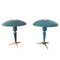 Lampes de Bureau Bleues Mid-Century par Louis C. Kalff pour Philips, 1950s, Set de 2 1