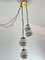 Vintage Suspension 4 Lights with Glass Bowls, Italy, 1970s 1