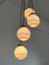 Vintage Suspension 4 Lights with Glass Bowls, Italy, 1970s, Image 4