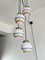 Lámpara de suspensión vintage con cuatro luces con cuencos de vidrio, Italia, años 70, Imagen 7