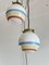 Vintage Suspension 4 Lights with Glass Bowls, Italy, 1970s, Image 8