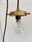 Lámpara de suspensión vintage con cuatro luces con cuencos de vidrio, Italia, años 70, Imagen 9