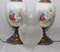 Opaline Frosted Glass Lampshade with Floral Decor Lamps, 1950s, Set of 2 12