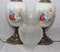 Opaline Frosted Glass Lampshade with Floral Decor Lamps, 1950s, Set of 2, Image 12