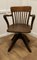 19th Century Swivelling Oak Desk Chair, 1890s, Image 1