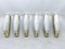 Mid-Century Brass Sconces in the style of Stilnovo, 1950s, Set of 6, Image 1