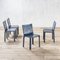 Bleu Mod. Chaises de Bureau Cab par Mario Bellini pour Cassina, 1977, Set de 4 1