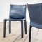 Blue Mod. Cab Desk Chairs by Mario Bellini for Cassina, 1977, Set of 4 5