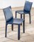 Blue Mod. Cab Desk Chairs by Mario Bellini for Cassina, 1977, Set of 4, Image 2