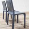 Blue Mod. Cab Desk Chairs by Mario Bellini for Cassina, 1977, Set of 4, Image 4