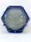 Large Hexagonal Ceiling Lamp in Blue Glass and Chrome from Veca, Italy, 1970s, Image 12