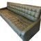 Vintage Green Leather Sofa with Chrome-Plated Legs, Image 3