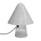 Weiße Tischlampe in Pilzform von Mauro Marzollo für Mazzega 1
