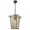 Bronze Etched Glass Pendant Light, 1960s, Image 1