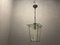 Lámpara colgante de vidrio grabado en bronce, años 60, Imagen 6