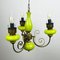 Vintage Porcelain Chandelier, Italy, 1950s 1