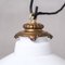 Antique French Glass and Brass Pendant Light, Image 4