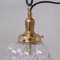 Mid-Century French Brass & Clear Bubble Glass Pendant Light 2