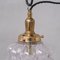 Mid-Century French Brass & Clear Bubble Glass Pendant Light, Image 2