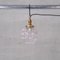Mid-Century French Brass & Clear Bubble Glass Pendant Light 5