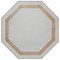 Handgefertigter Achteckiger Bianco Puro Marmor Tisch mit Scagliola Intarsie von Cupioli, Italien 3