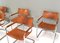 S34 Dining Chairs in Tan Leather by Mart Stam for Fasem, Italy, 1960s, Set of 6 9