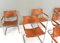 S34 Dining Chairs in Tan Leather by Mart Stam for Fasem, Italy, 1960s, Set of 6 7