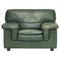 Roche Bobois Lounge Armchair in Original Green Patinated Leather 1970 1