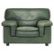 Roche Bobois Lounge Armchair in Original Green Patinated Leather 1970, Image 1
